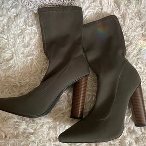 Olive Green Ankle Boots